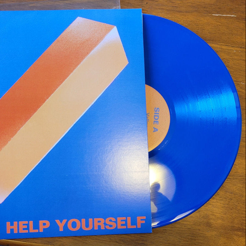 Vinyl record with blue disc and blue cover featuring a popsicle illustration and 'BBGUNS' branding.