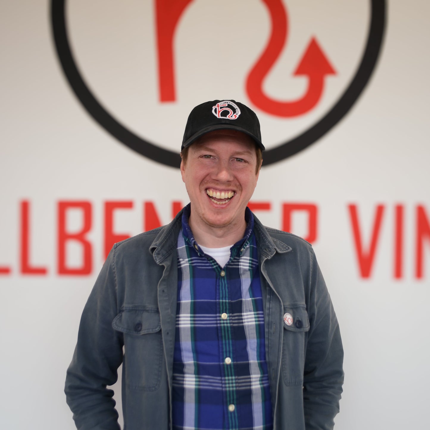 Hellbender Vinyl owner Jeff Betten wearing a baseball cap