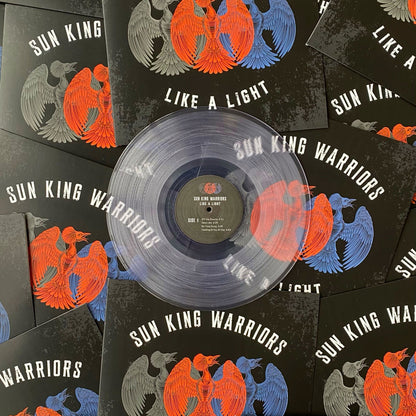 Clear vinyl record made by Hellbender Vinyl